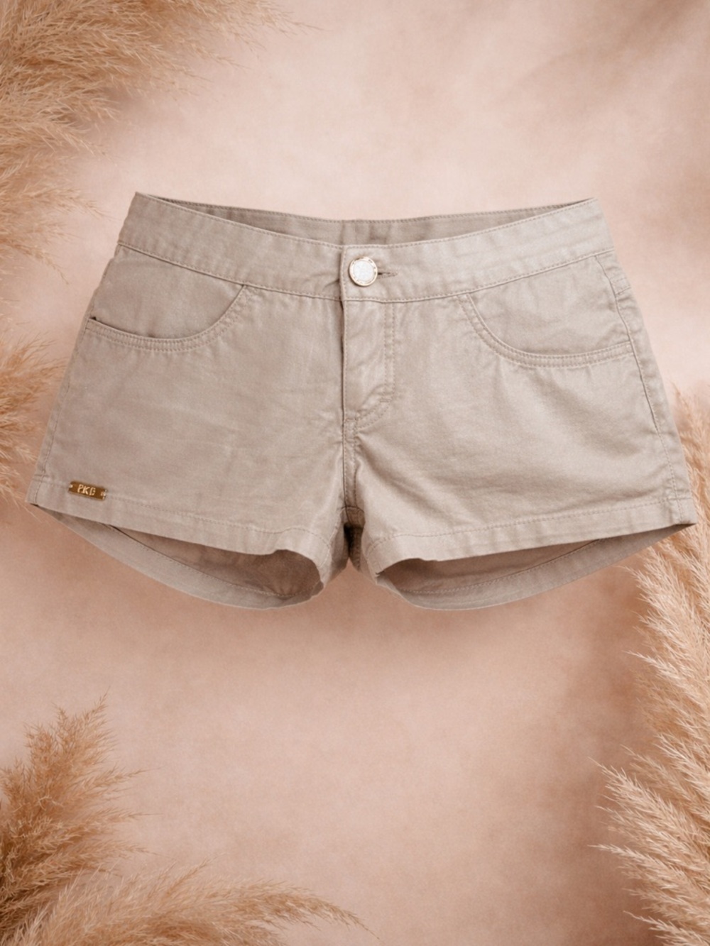 PKG Concept Light Beige Women's Jean Shorty Shorts